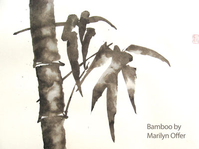Bamboo by Marilyn Offer Sumi-e