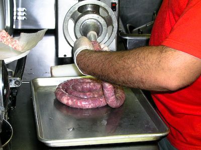 Filling the Sausage Casings